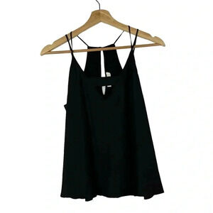 Lush Black Cut Out Strappy Tank Top S
